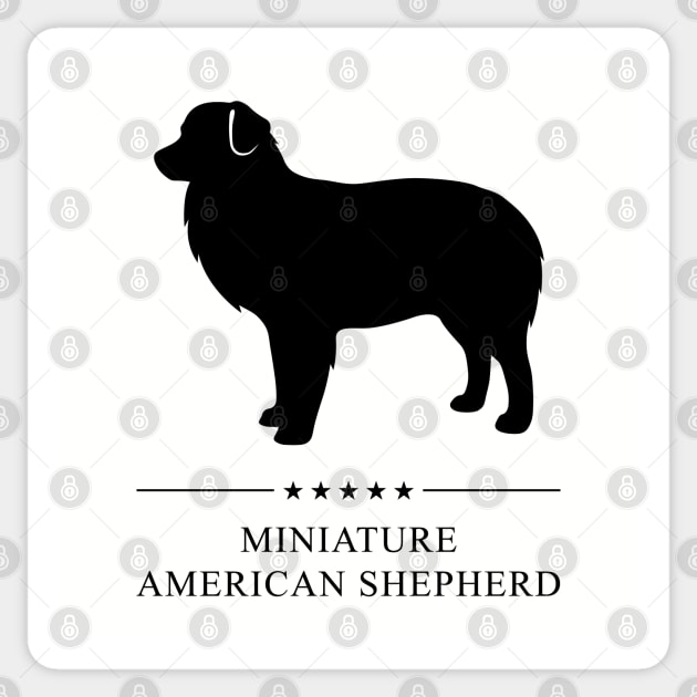 Miniature American Shepherd Black Silhouette Sticker by millersye